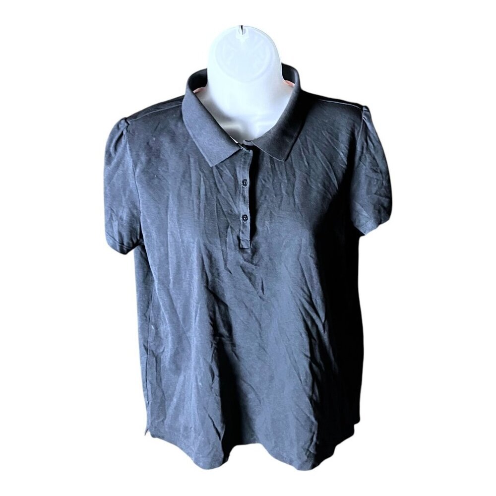 Basic Editions Girls Size 18.5‎ Plus Navy Short Sleeve School Uniform Polo Shirt